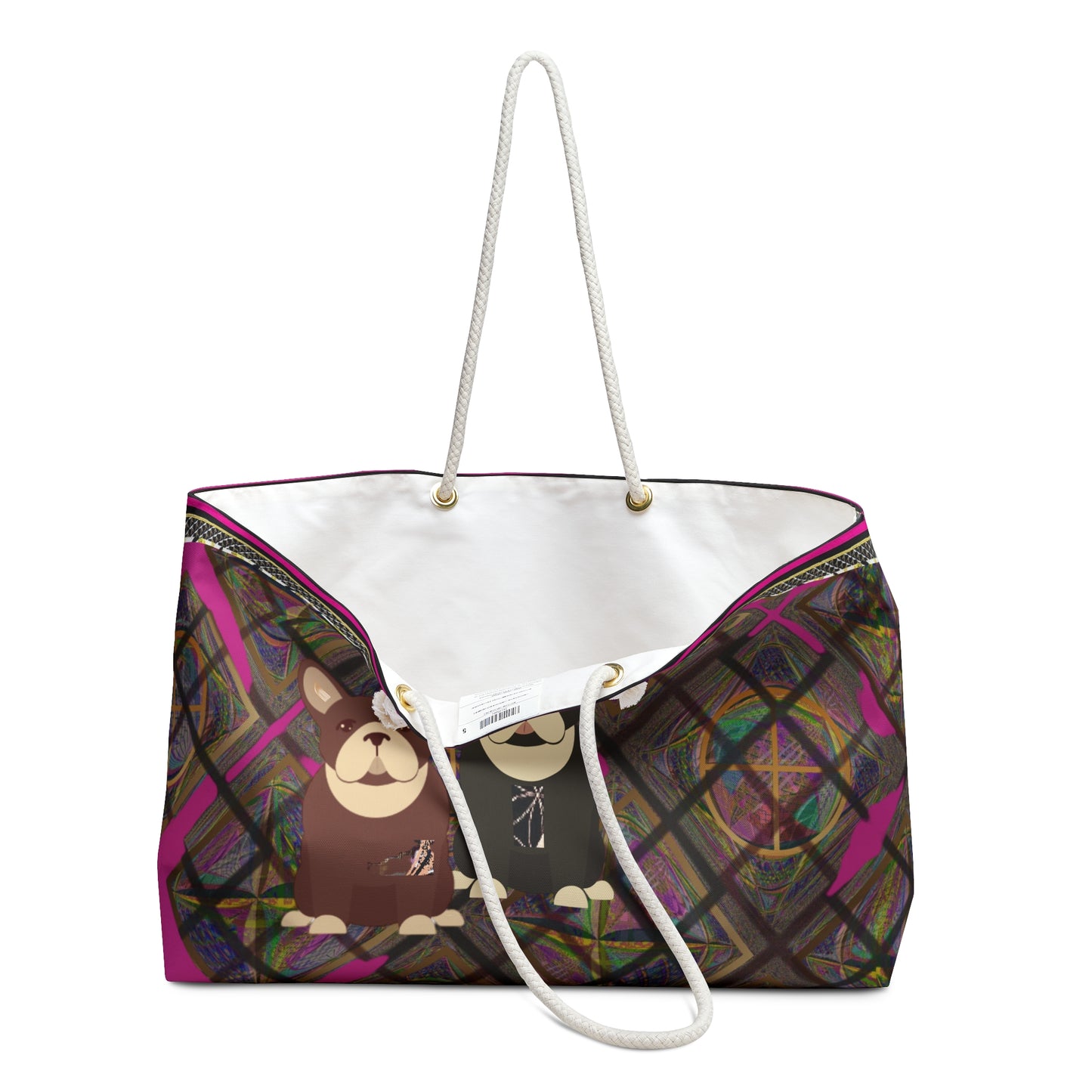 Dog Print Weekender Bag