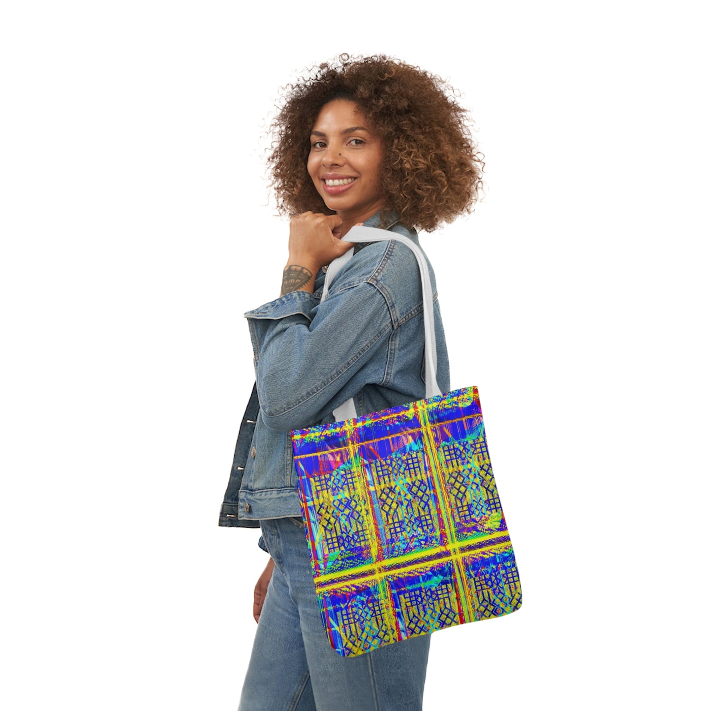 Vibrant Polyester Tote Bag