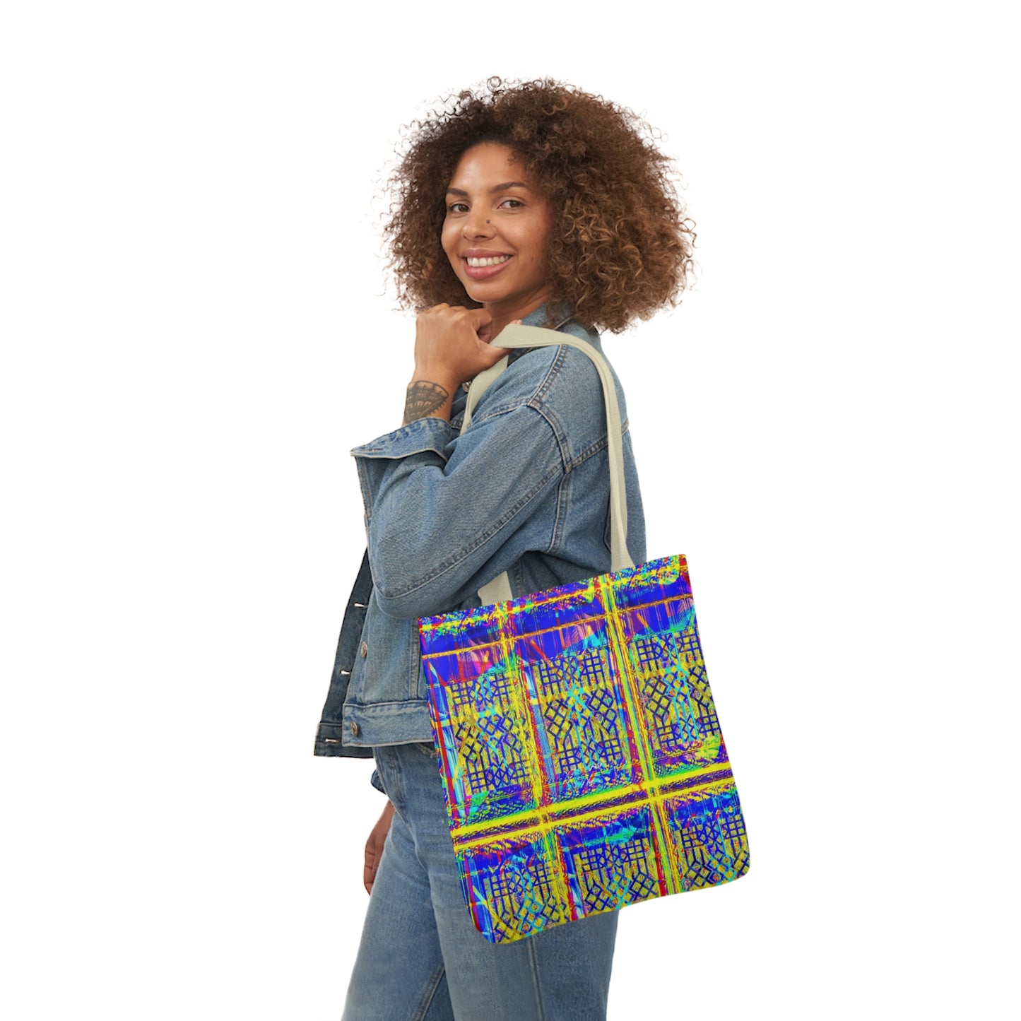 Vibrant Polyester Tote Bag