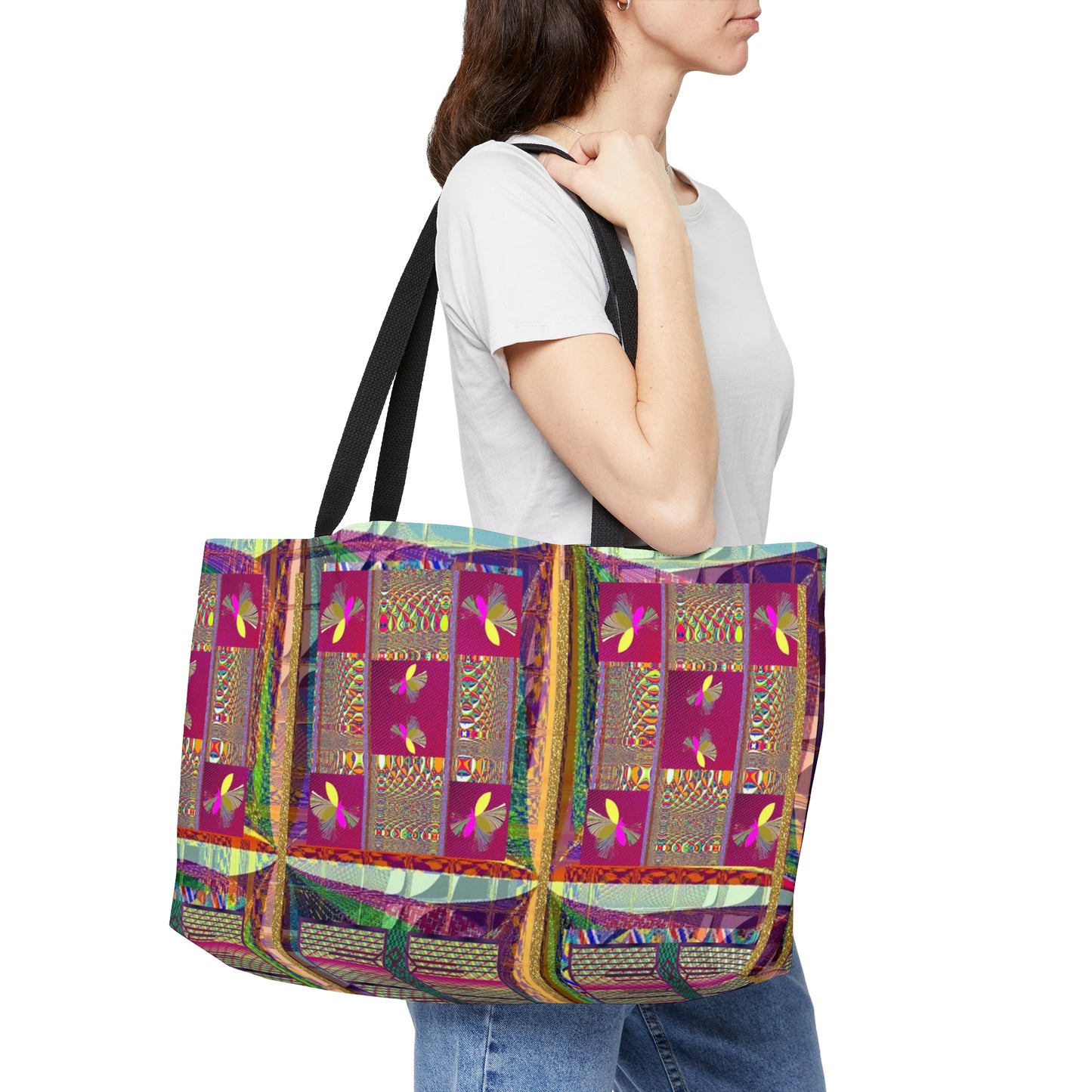 Floral Print Weekender Tote Bag