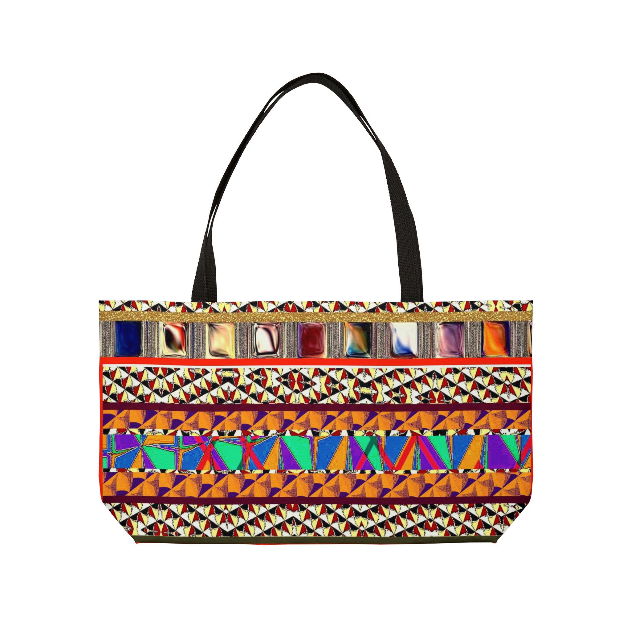 Patterned tote best sale