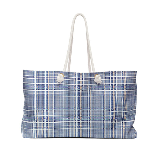 Blue Flannel Weekender Bag