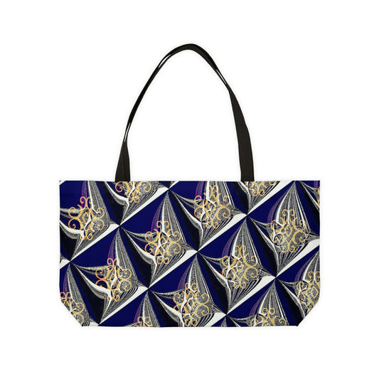 Blue & Gold Weekender Tote Bag