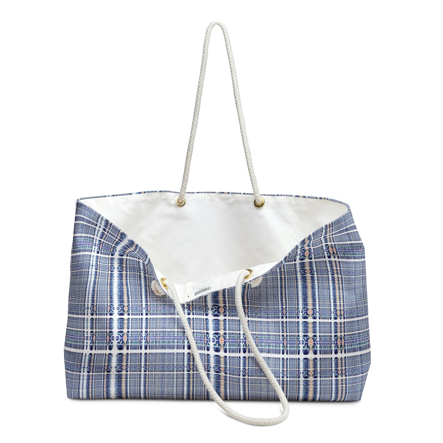 Blue Flannel Weekender Bag